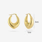 chunky matte goudkleurig vintage hoops