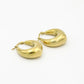 chunky matte goudkleurig vintage hoops