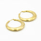Oorringen statement hoop mat goudkleurig