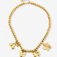 Bollen ketting multi bedel goudkleurig