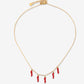 fijne ketting rode pepers goudkleurig