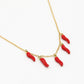 fijne ketting rode pepers goudkleurig