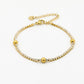 Tennis armband bolletjes goudkleurig