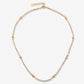 Tennis ketting bolletjes goudkleurig