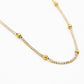 Tennis ketting bolletjes goudkleurig