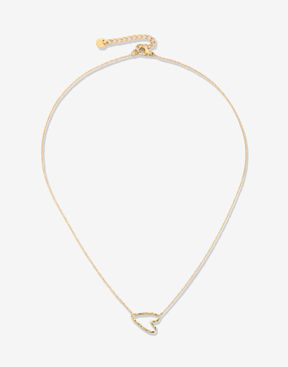 ketting vintage speels hartje goudkleurig