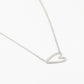 necklace vintage playful heart silver-colored