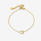 arrmband vintage speels hartje goudkleurig
