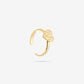 ring hart met patroon goudkleurig