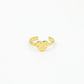 ring hart met patroon goudkleurig
