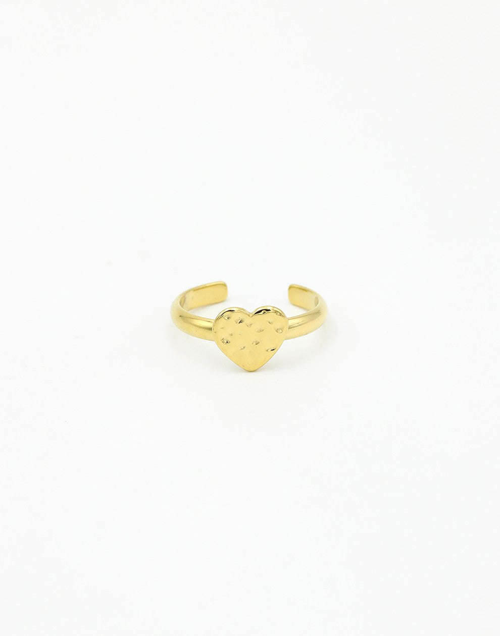 ring hart met patroon goudkleurig