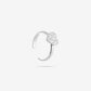 ring hart met patroon zilverkleurig