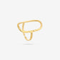 Vintage ring open ovaal goudkleurig
