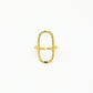Vintage ring open ovaal goudkleurig