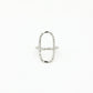 Vintage ring open ovaal zilverkleurig