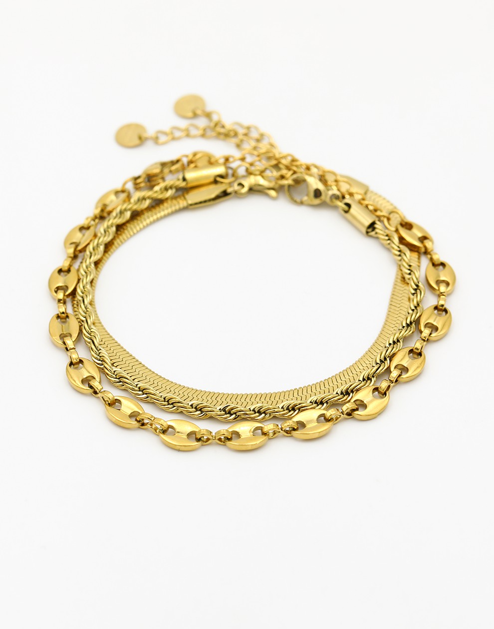armbanden set goudkleurig
