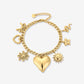 Bedelarmband mix bedels goudkleurig