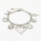 Bedelarmband mix bedels zilverkleurig