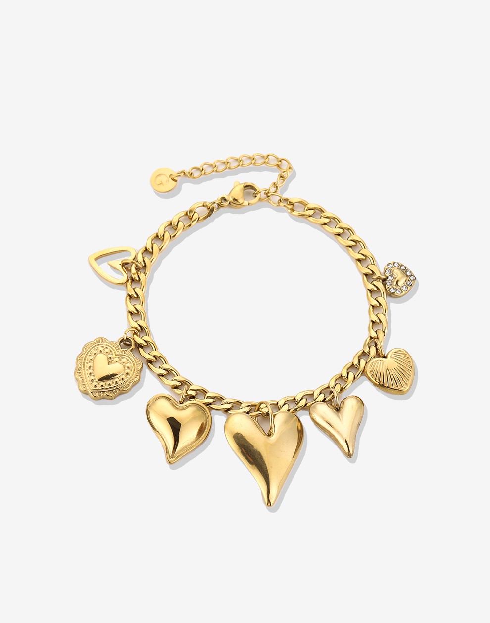 Bedelarmband love goudkleurig