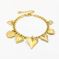 Bedelarmband love goudkleurig