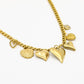 Bedelketting love goudkleurig