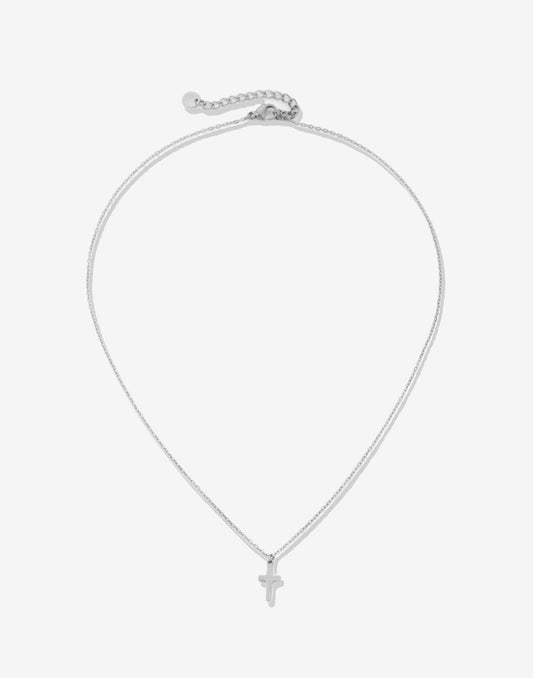 Ketting kruis zilverkleurig
