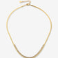 Snake ketting steentjes goudkleurig