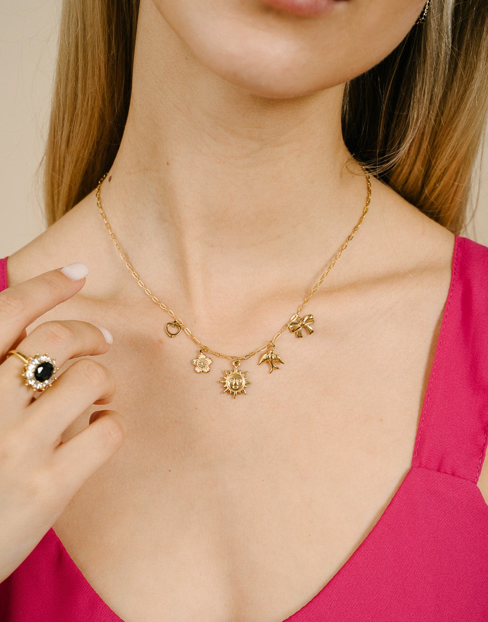 ketting bedeltjes goudkleurig