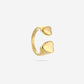 statement ring dubbele hart goudkleurig