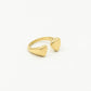 statement ring dubbele hart goudkleurig