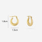 Basic oorringen matte goudkleurig 15mm