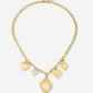 bedelketting vintage love charms goudkleurig
