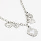 bedelketting vintage love charms zilverkleurig