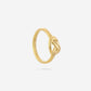 knoop ring goudkleurig