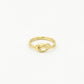 knoop ring goudkleurig