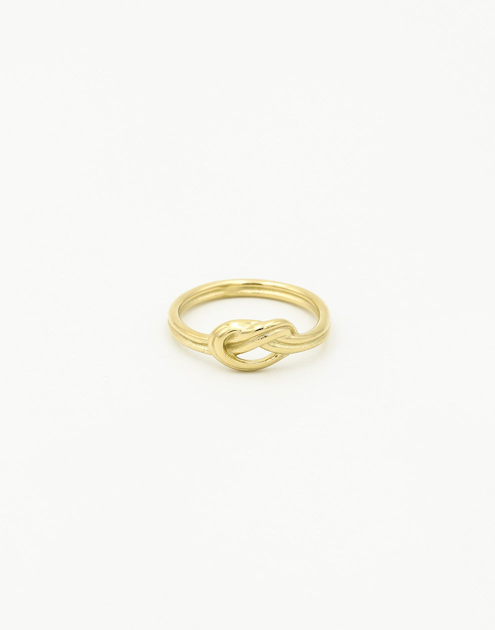 knoop ring goudkleurig