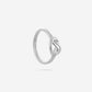 knoop ring zilverkleurig