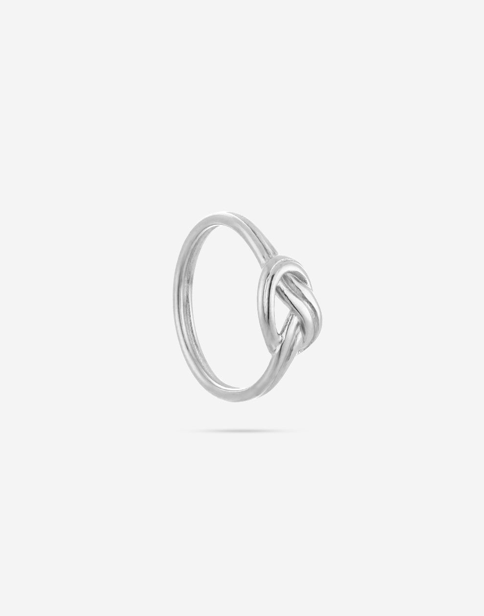 knoop ring zilverkleurig