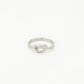 knoop ring zilverkleurig
