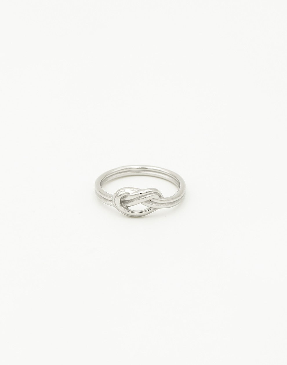 knoop ring zilverkleurig