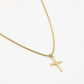 Ketting vintage kruisje goudkleurig