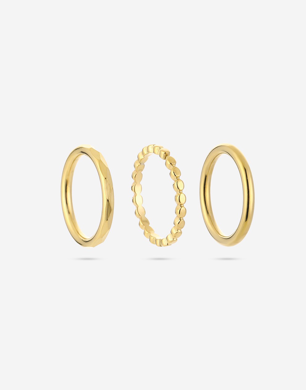 ringen set basic goudkleurig