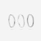 basic silver-colored ring set