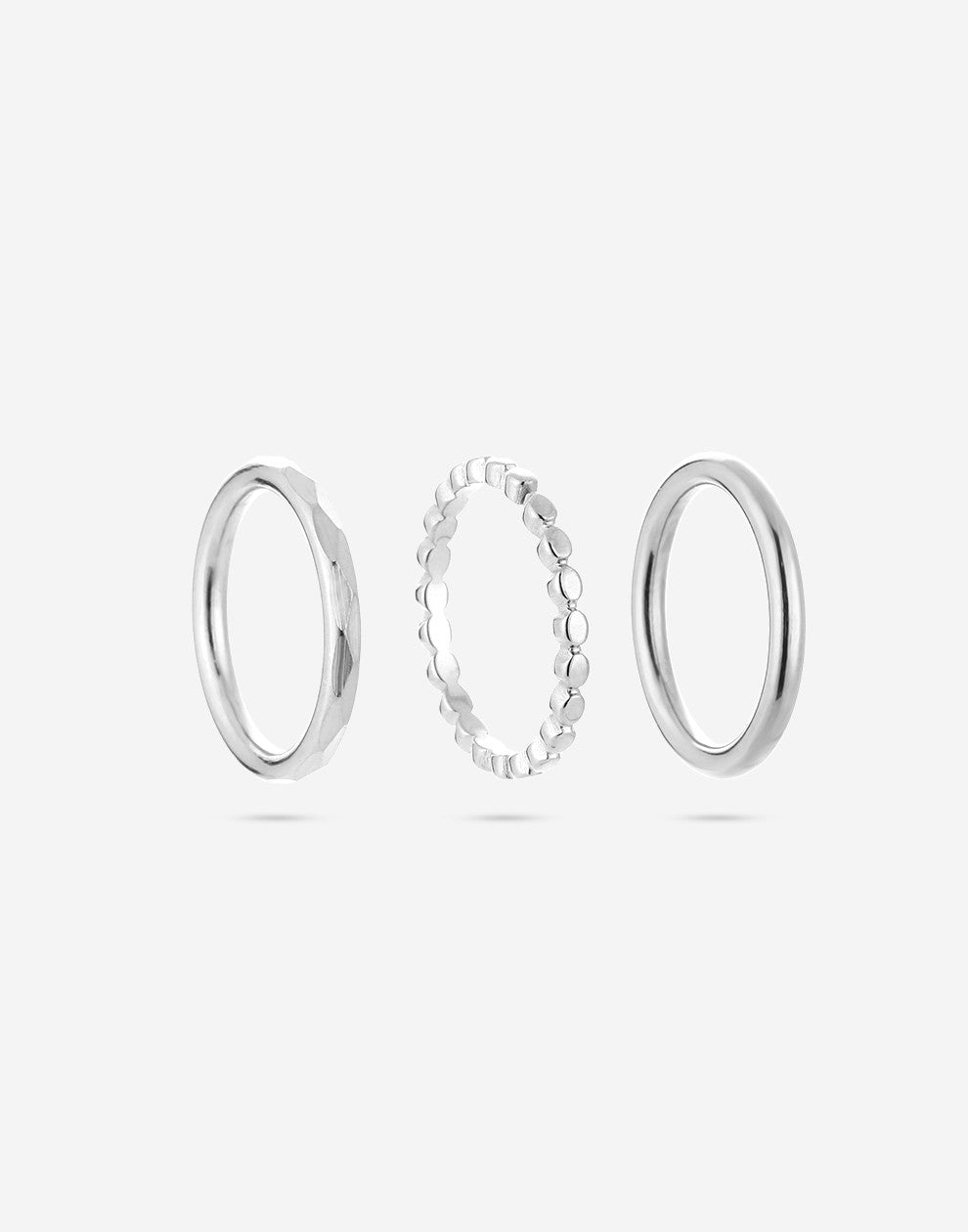 ringen set basic zilverkleurig