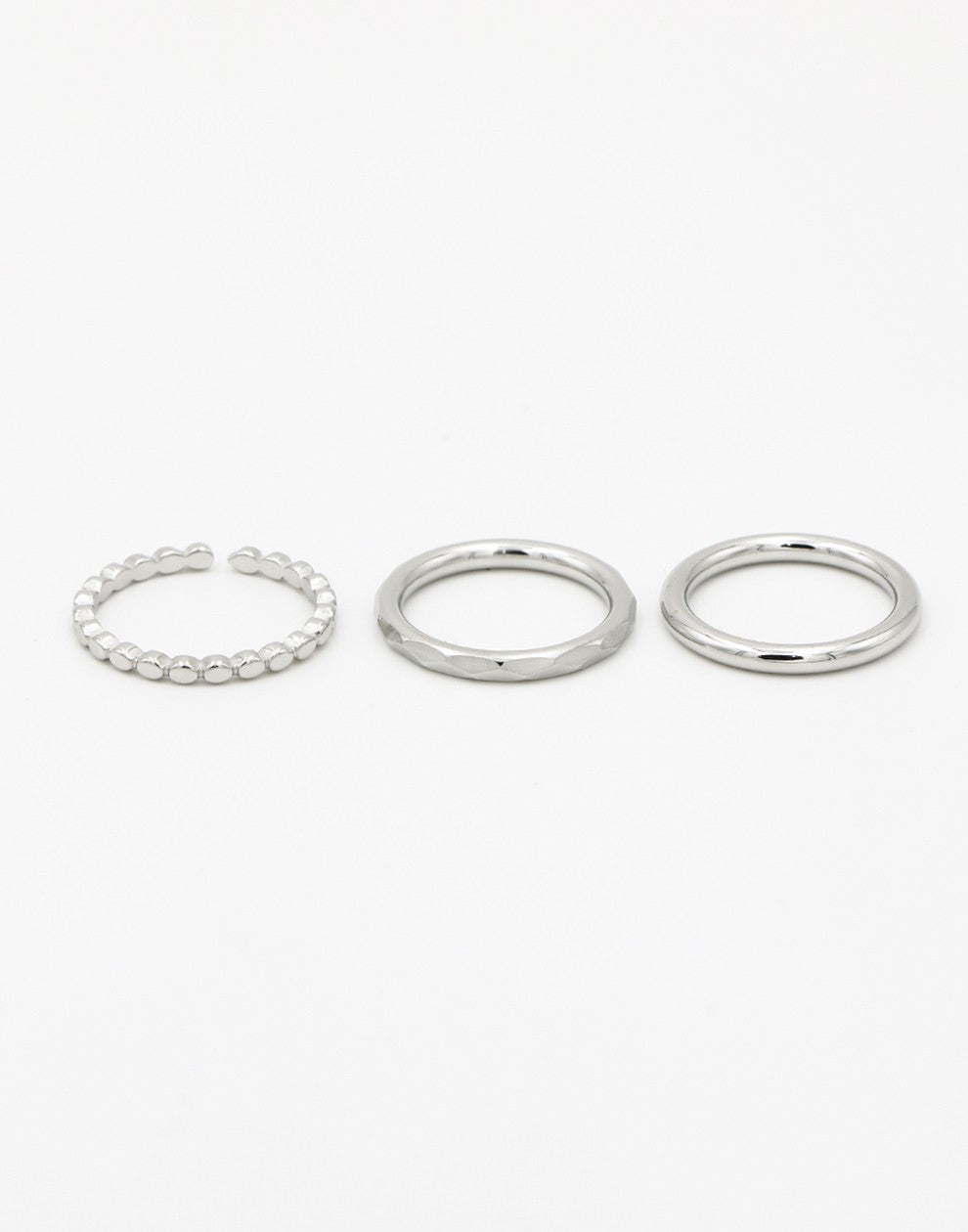 ringen set basic zilverkleurig