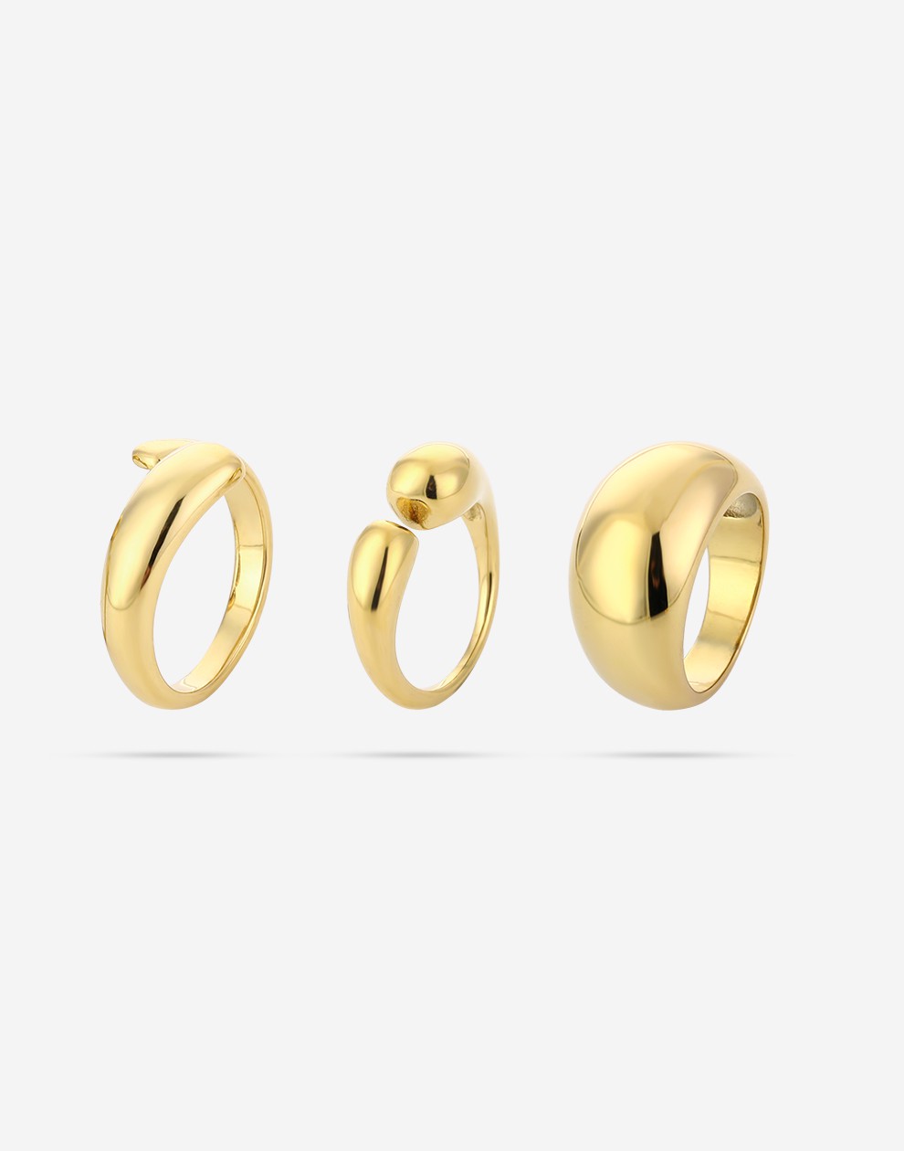 ringen set chunky gold