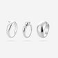 ringen set chunky zilverkleurig