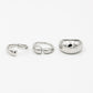 ringen set chunky zilverkleurig