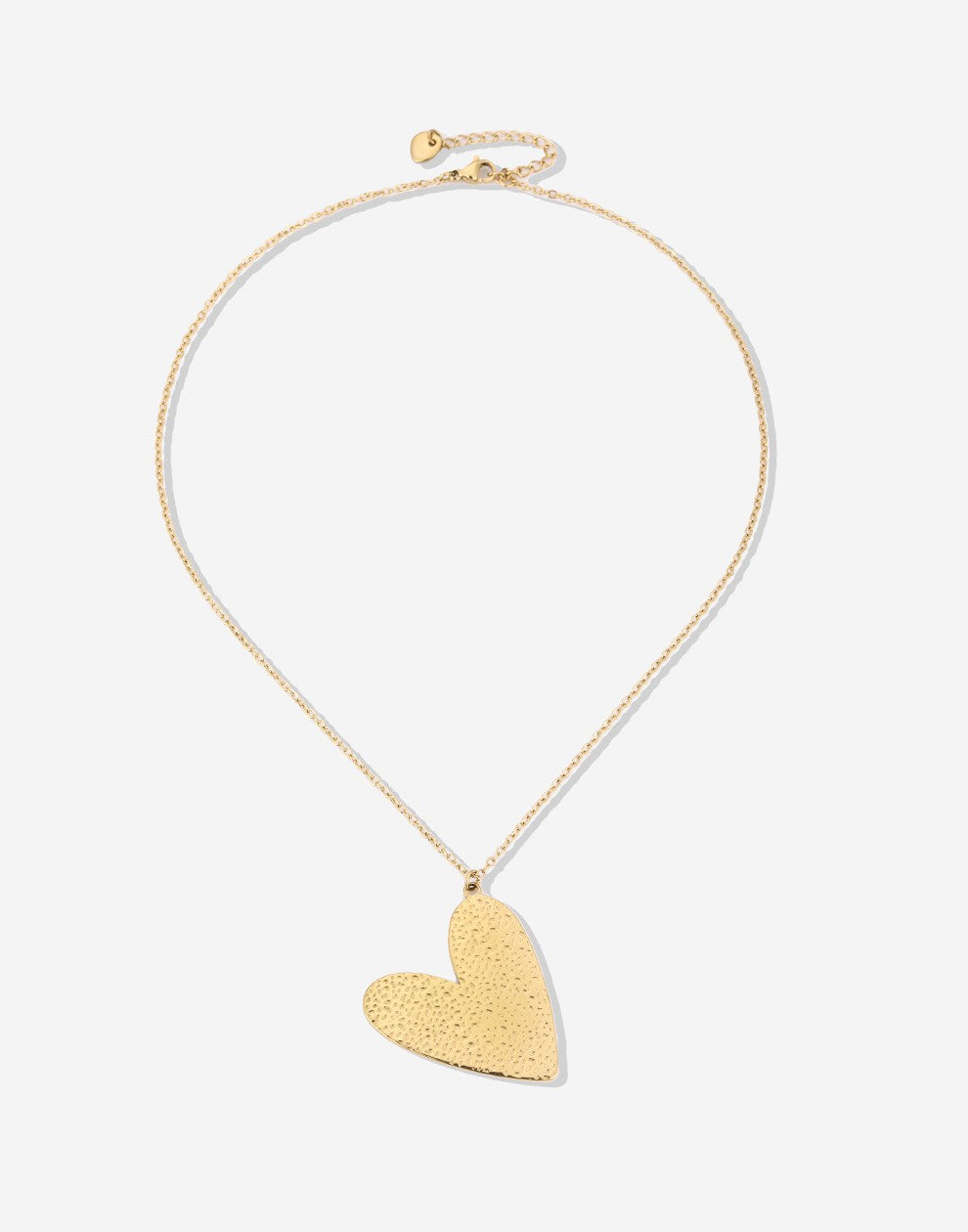 ketting schuin speels hart goudkleurig