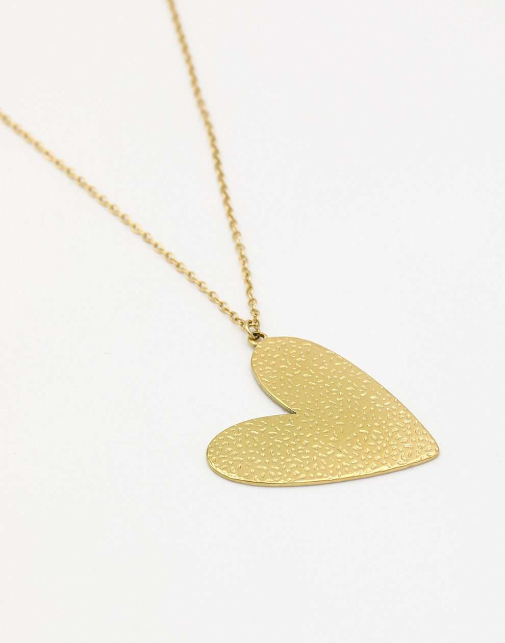 ketting schuin speels hart goudkleurig